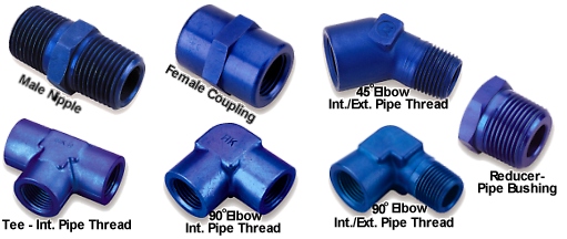 Aluminum Pipe Thread to Pipe Thread Adapters
