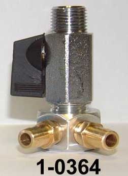 MPS High Flow Petcock 5/6 I.D. Hose x 2 Outlets