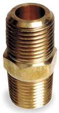 MPS Brass Hex Nipple 1/8'' NPT