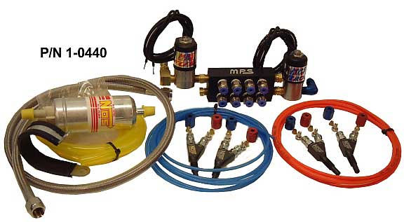 M P S Nitrous Kit 4 Cyl Wet Kit Nylon Lines No Bottle