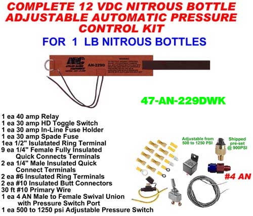 Motorcycle Fully Automatic Bottle Heater Nitrous Express 15938 D-4 4 Amp 2-2.5 lbs