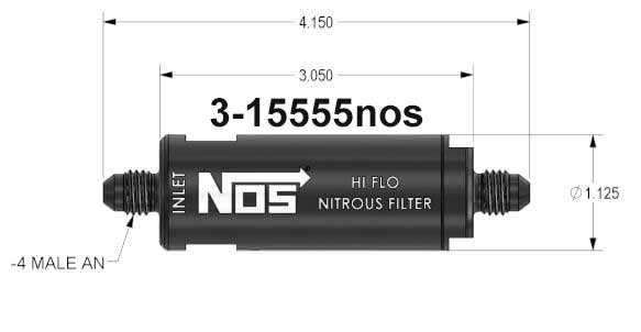 NOS 15570NOS Power Shot N20 Nitrous Fuel Filter 