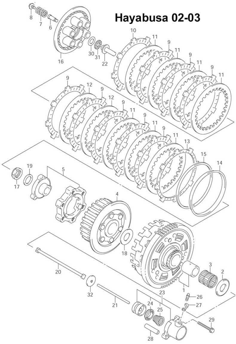 Hayabusa Clutch Fiche 02-03