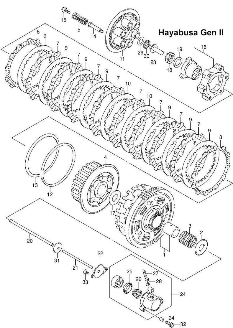 Gen 2 Hayabusa Clutch Fiche