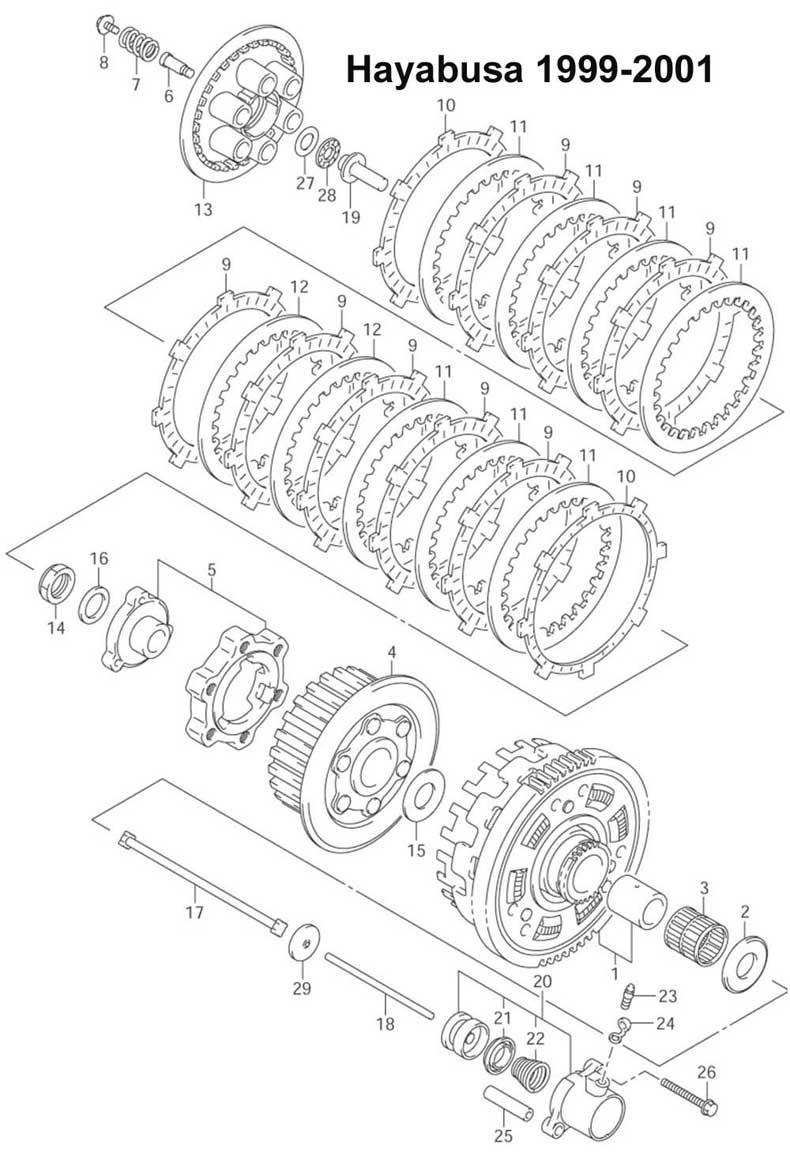 Hayabusa Clutch Fiche 99-01